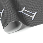 ジェミニ〔占星術の〕十二宮図シンボルチャコールカーボンファイバープリント ラッピングペーパー (ロールコーナー)