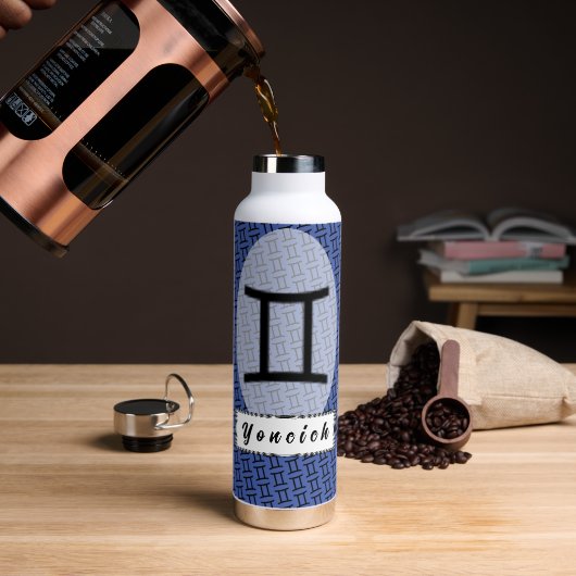 ジェミニ〔占星術の〕十二宮図シンボル標準by Kenneth Yoncich ウォーターボトル (コーヒー)