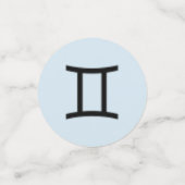 ジェミニ〔占星術の〕十二宮図シンボル標準by Kenneth Yoncich コンフェッティ (スモール正面)