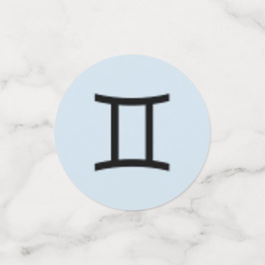 ジェミニ〔占星術の〕十二宮図シンボル標準by Kenneth Yoncich コンフェッティ (スモール正面)