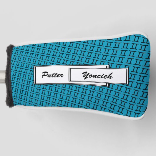 ジェミニ〔占星術の〕十二宮図シンボル標準by Kenneth Yoncich ゴルフヘッドカバー (正面)