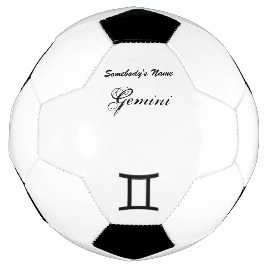 ジェミニ〔占星術の〕十二宮図シンボル標準by Kenneth Yoncich サッカーボール (正面)