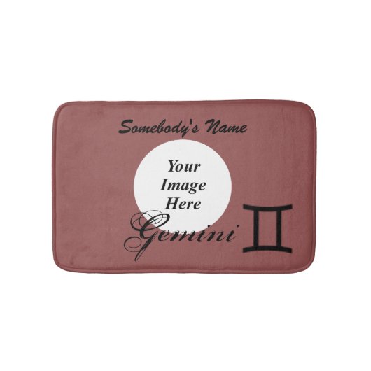 ジェミニ〔占星術の〕十二宮図シンボル標準by Kenneth Yoncich バスマット (正面)
