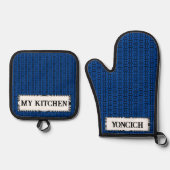 ジェミニ〔占星術の〕十二宮図シンボル標準by Kenneth Yoncich 鍋つかみ&鍋敷きセット (正面)