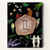 ジェミニ〔占星術の〕十二宮図ジャーナル ノートブック (裏面)