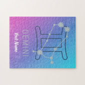 ジェミニ〔占星術の〕十二宮図スターサインウォーター色占星術 ジグソーパズル (横)