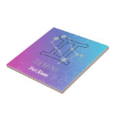 ジェミニ〔占星術の〕十二宮図スターサインウォーター色占星術 タイル (側面)