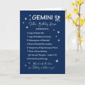 ジェミニ〔占星術の〕十二宮図ステラ誕生日レシピ カード (黄色い花)