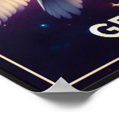 ジェミニ〔占星術の〕十二宮図ドブイン調和 ポスター (角)