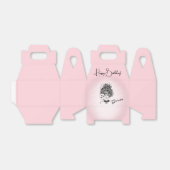 ジェミニ〔占星術の〕十二宮図ピンクハッピーバースデー名 フェイバーボックス (折り畳みなし)