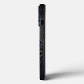 ジェミニ〔占星術の〕十二宮図ブラックと金ゴールドケースメイトiPhoneケース Case-Mate iPhoneケース (裏面 / 左)