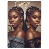 ジェミニ〔占星術の〕十二宮図ミュージシャントランペット クリップボード (裏面)