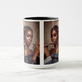 ジェミニ〔占星術の〕十二宮図ミュージシャントランペット マグカップ (中央)