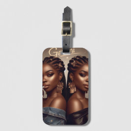 ジェミニ〔占星術の〕十二宮図ミュージシャントランペット ラゲッジタグ