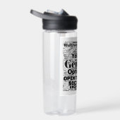 ジェミニ〔占星術の〕十二宮図ワードクラウドインスピレーションウォーターボトル ウォーターボトル (右面)