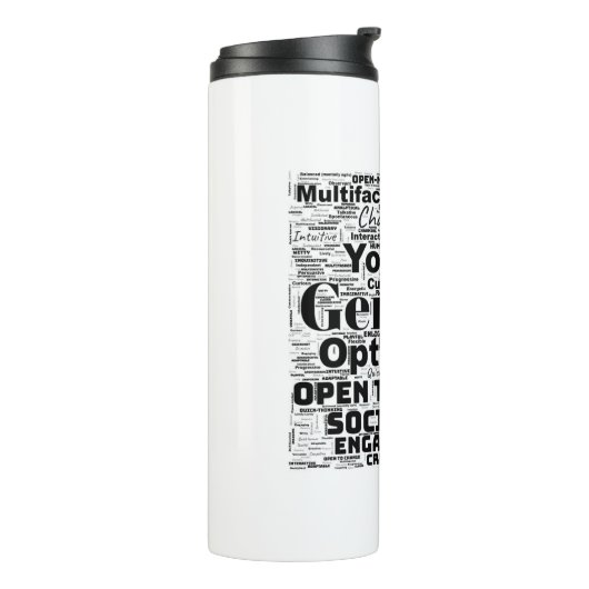 ジェミニ〔占星術の〕十二宮図ワードクラウドインスピレーションタンブラー タンブラー (回転左)