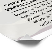 ジェミニ〔占星術の〕十二宮図ヴィンテージアートプリント – ボタニカルフォーク ポスター (コーナー)