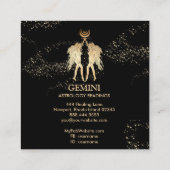 *~*ジェミニ|〔占星術の〕十二宮図占星術で月の双子を読む スクエア名刺 (裏面)