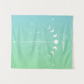 ジェミニ〔占星術の〕十二宮図占星術星記号グラデーション タペストリー (正面(横))