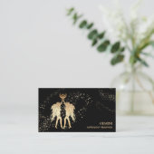 *~*ジェミニ： 〔占星術の〕十二宮図占星読術の月の双生児 名刺 (スタンド正面)