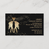 *~*ジェミニ： 〔占星術の〕十二宮図占星読術の月の双生児 名刺 (裏面)