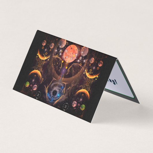 ジェミニ〔占星術の〕十二宮図折り畳みカード (正面)