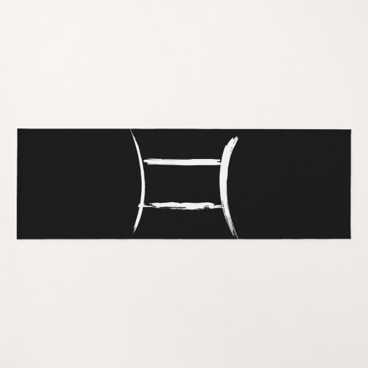 ジェミニ〔占星術の〕十二宮図星占いサイン5月6月誕生日 ヨガマット (正面(横))