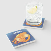 ジェミニ〔占星術の〕十二宮図星占い記号 ストーンコースター (横)