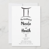 ジェミニ〔占星術の〕十二宮図星占い5月結婚夏 招待状 (正面)