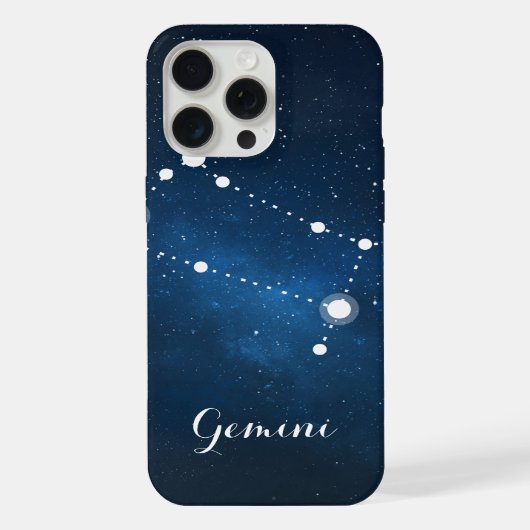 ジェミニ〔占星術の〕十二宮図星座 iPhoneケース (裏面)