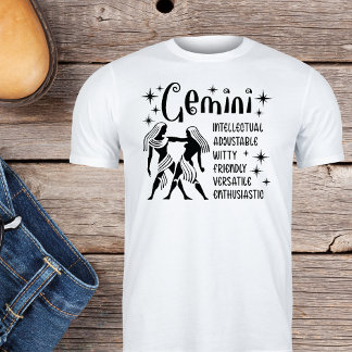 ジェミニ〔占星術の〕十二宮図標識占星術性形質 Tシャツ