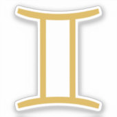 ジェミニ〔占星術の〕十二宮図標識 シール (正面)