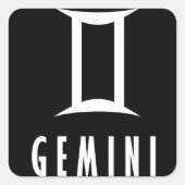ジェミニ〔占星術の〕十二宮図標識 スクエアシール (正面)