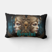 ジェミニ〔占星術の〕十二宮図標識 ランバークッション (裏面)