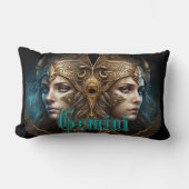 ジェミニ〔占星術の〕十二宮図標識 ランバークッション (正面)