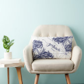 ジェミニ(占星術の)十二宮図海軍及び金ゴールドの占星術のDécorの枕 ランバークッション (椅子)