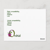 ジェミニ〔占星術の〕十二宮図特性はがき ポストカード (裏面)