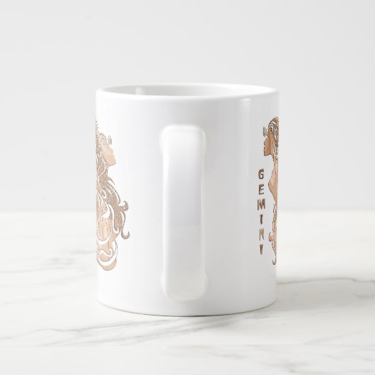 ジェミニ(占星術の)十二宮図 ジャンボコーヒーマグカップ (裏面)
