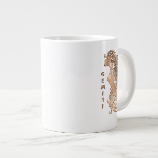 ジェミニ(占星術の)十二宮図 ジャンボコーヒーマグカップ (正面右)