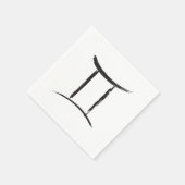 ジェミニ 双子座 ふたご座 二重性 占星術 ブラックパーティー スタンダードカクテルナプキン (角)