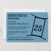 ジェミニ、双子、〔占星術の〕十二宮図星印、誕生日 招待状 (正面)