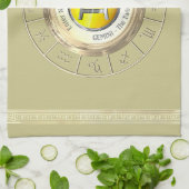 ジェミニ-双生児の占星術のな印 キッチンタオル (折り畳み)