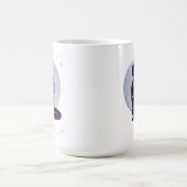 ジェミニ 女性 星座デザイン ブルー パープル コーヒーマグカップ (中央)