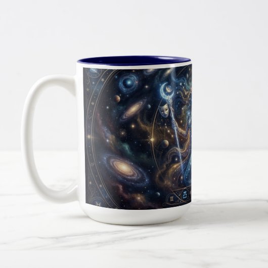 ジェミニ 星座 コーヒーマグ ツートーンマグカップ (左)