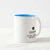 ジェミニ 星座 占星術 誕生日 コーヒーマグ ツートーンマグカップ (正面右)