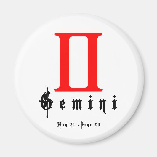 ジェミニ、舞21~6月20日 マグネット (正面)