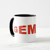 ジェミニ – Firey Orange Yellow Blue マグカップ (正面左)