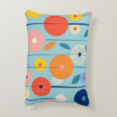 ジェミニ Retro Atomic Garden Circle Pillow アクセントクッション (裏面(縦))