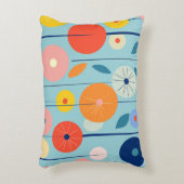 ジェミニ Retro Atomic Garden Circle Pillow アクセントクッション (正面(垂直))