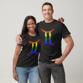 ジェミニLGBT〔占星術の〕十二宮図サインLGBTレインボープライドゲイ1 Tシャツ (ユニセックス)